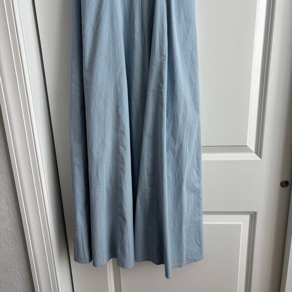 Abercrombie & Fitch A&F Mila Midi Dress A Line Sz Small Lilac Blue Square Neck - Picture 9 of 15